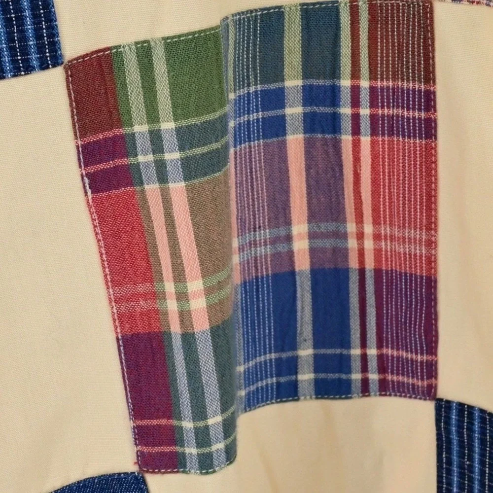 Vintage‎ Granny Grandpa Koret City Blues Patchwork Zip Up Jacket Patchwork